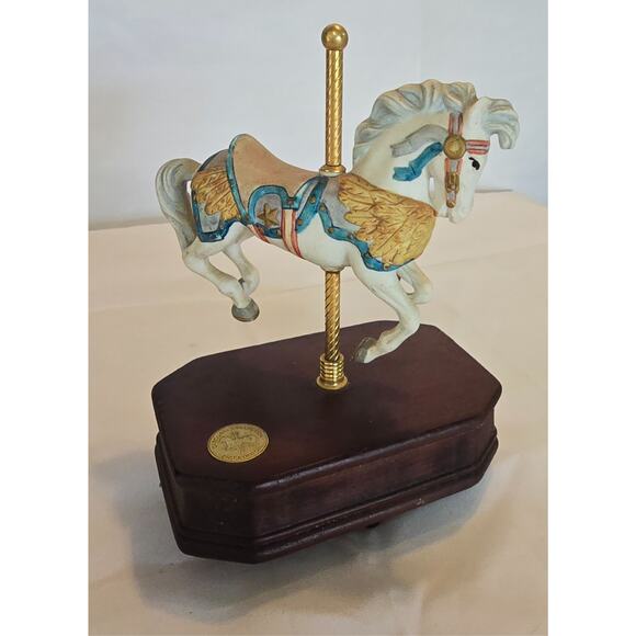 Vintage 1991 K-Mart CAROUSEL COLLECTION Horse Music Box Second Edition "Works" - Picture 3 of 3